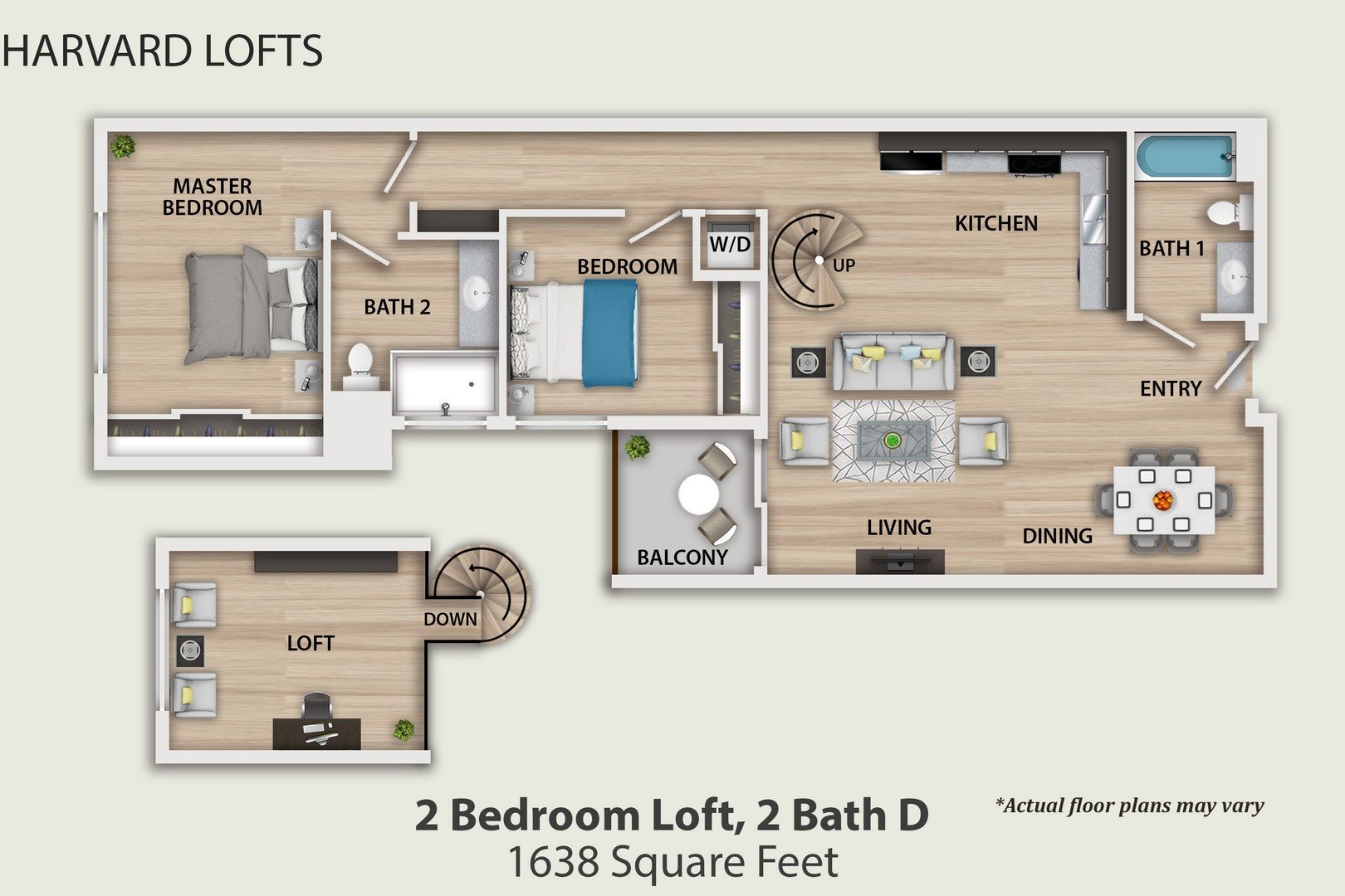 2 Bedroom + Loft D Floor Plan 11